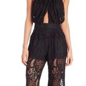Kendall and Kyle Black Lace Jumpsuit